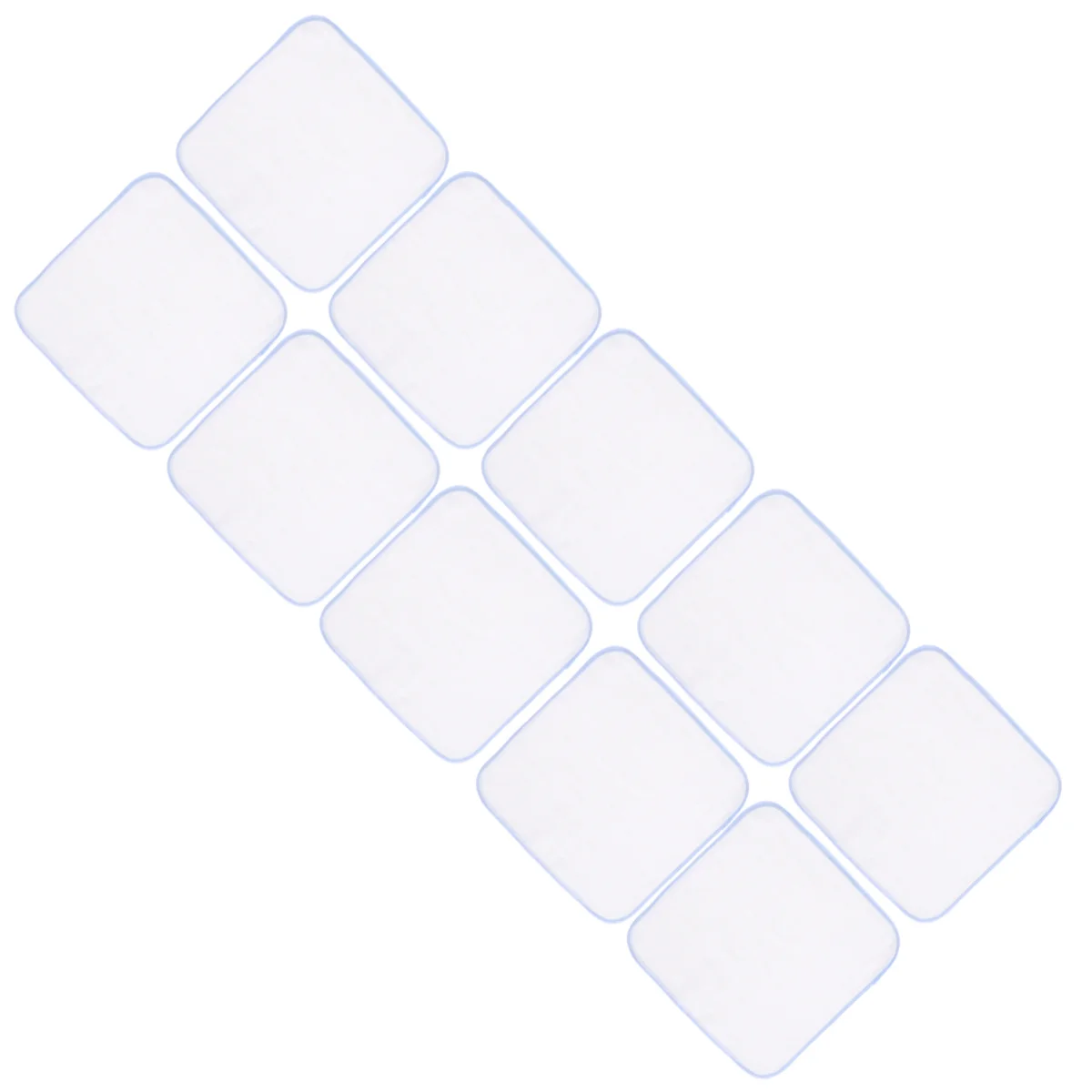 10 Uds. Toalla de alimentación de bebé gasa de doble capa tamaño grande cuello curvo paño de algodón para eructar toalla de lactancia de absorción rápida azul - imagen 2