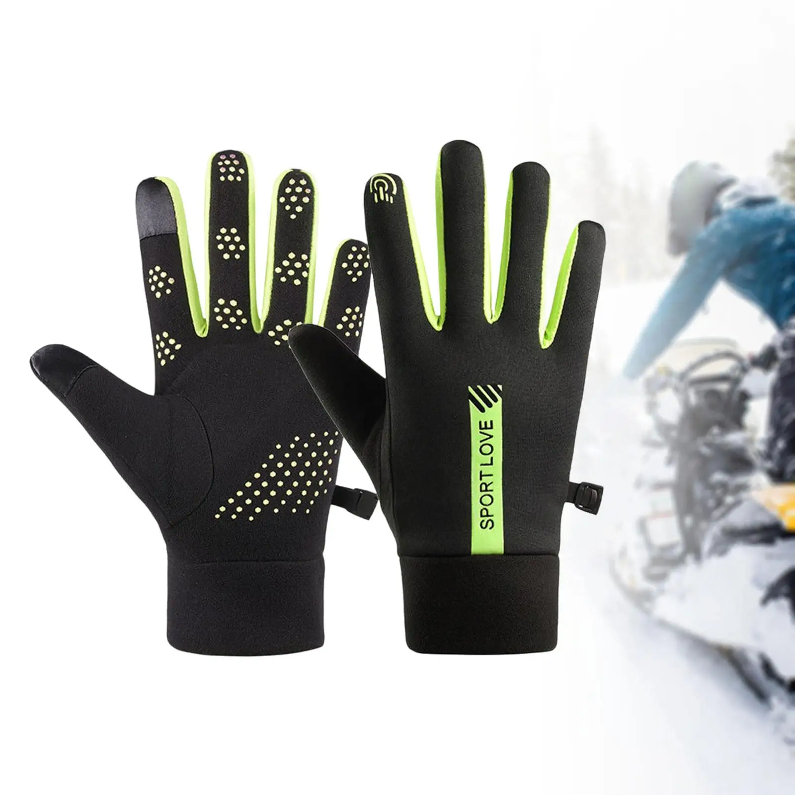 Guantes de invierno impermeables para mujer, manoplas de esquí con forro polar, guantes térmicos antideslizantes para ciclismo y senderismo - imagen 2