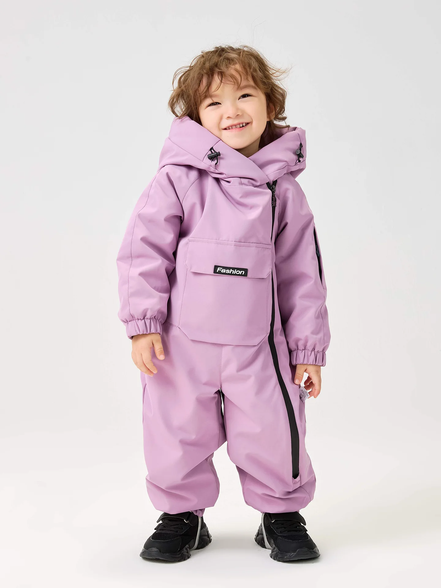 Ropa de invierno para bebés de 2 a 5 años, forro de piel cálido, traje para la nieve para niños, peleles de esquí a prueba de viento para bebés, monos para niñas - imagen 3