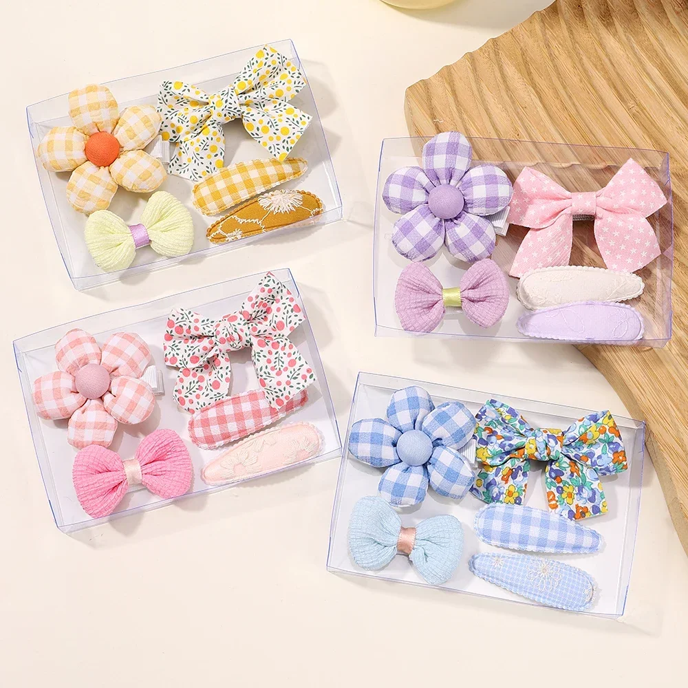 Conjunto accesorios cabello niña lazo floral princesa conejo suave - imagen 3