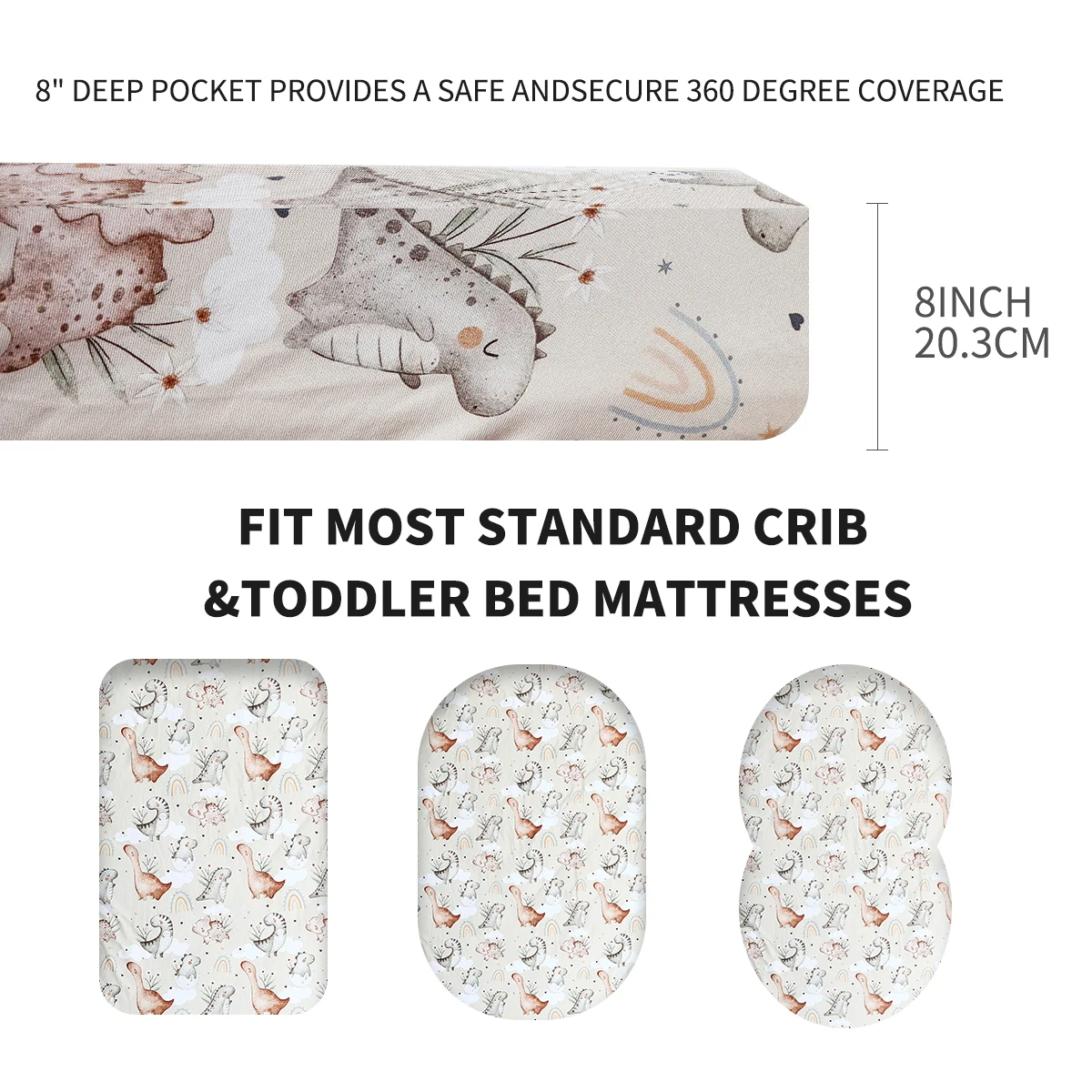 HappyFlute-sábana de bebé transpirable y agradable para la piel, diseño de banda elástica de 70x130CM con estampado de dibujos animados de una pieza - imagen 4