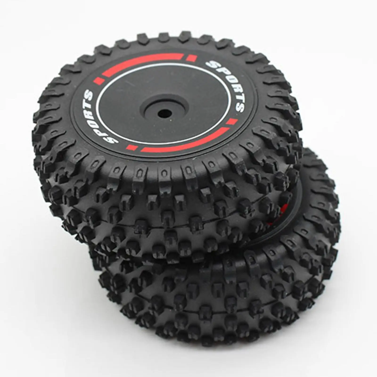 2 Pieces 1:12 Scale Rear Tires RC RC Car Spare Parts Replacement for Wltoys 124010 Spare Parts Stable Performance DIY Accs