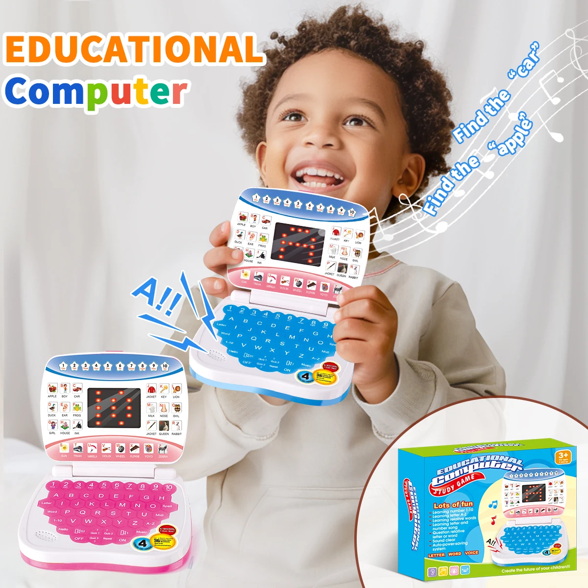 Juguete educativo informático con aprendizaje musical y matemáticas - imagen 3