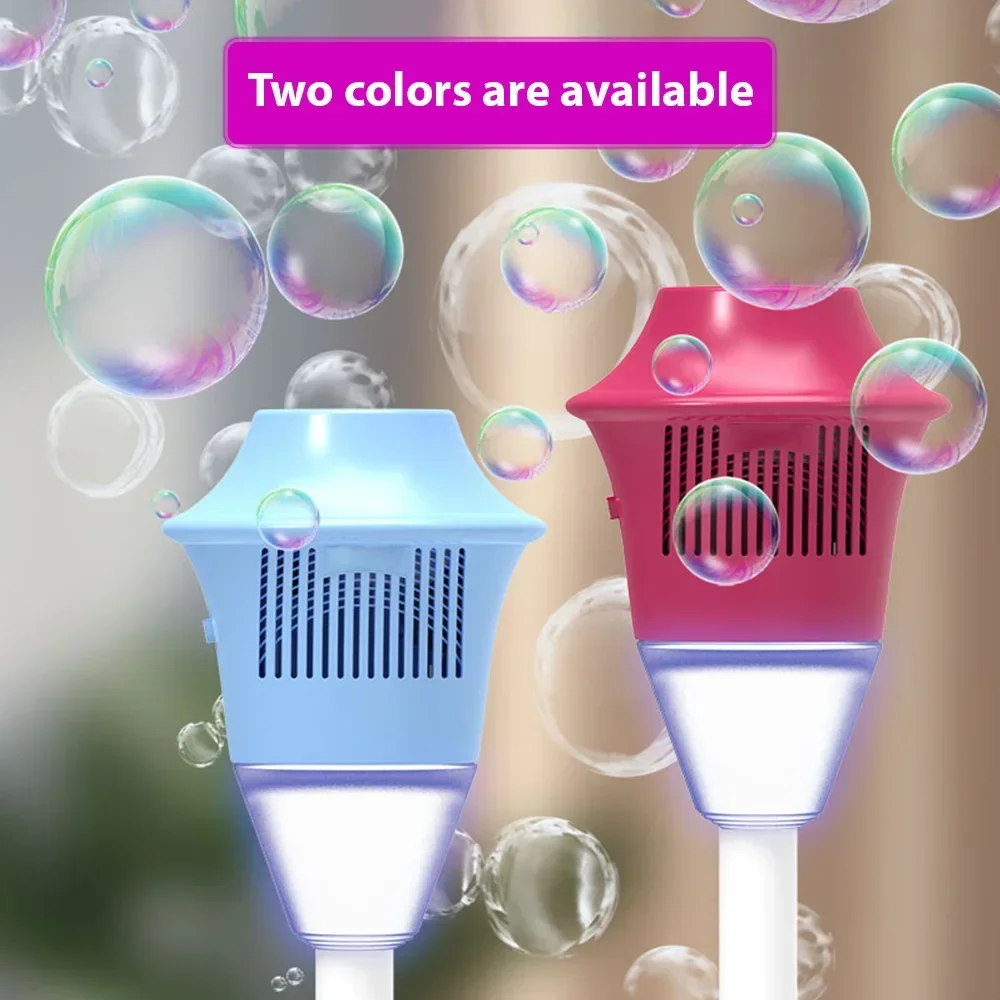 Lámpara de calle, máquina de burbujas, jabón de burbujas completamente automático, música que sopla con luz, juguetes para niños al aire libre, regalos de fiesta para niños - imagen 5