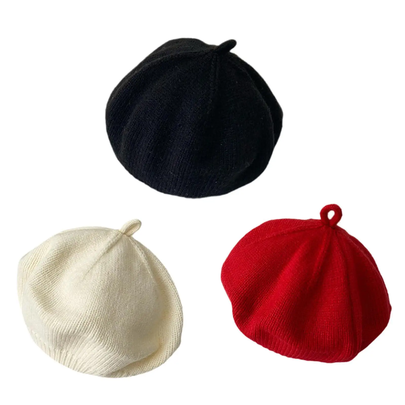 Baby French Beret Hat Knitted Beanie Cap for Girls Boys Toddlers Vacation