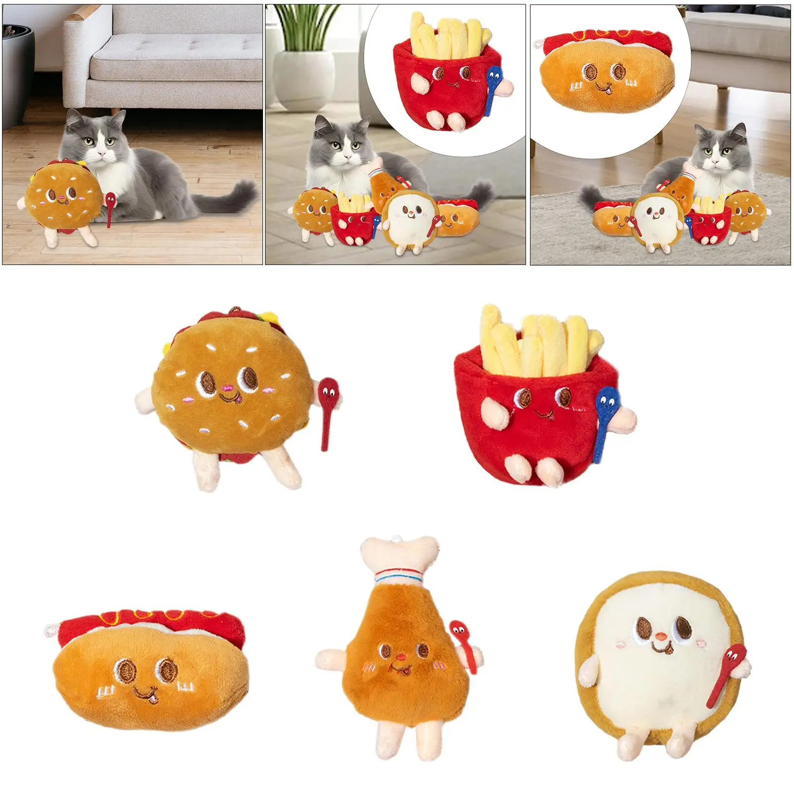 Cat Catnip Toy Exercise Kitty Tooth Cleaning Chewing Realistic Plush Toy