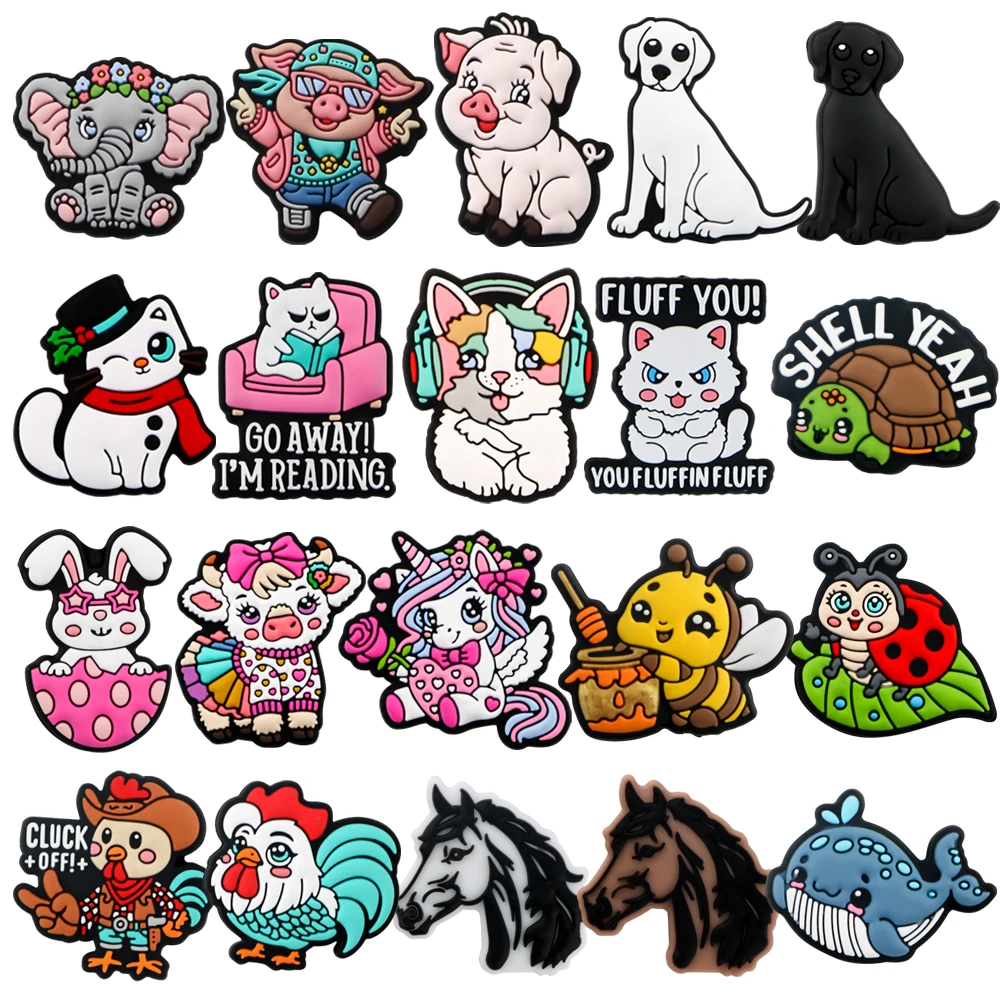 Kovict 5 ~ 20 piezas nuevos animales de dibujos animados cuentas focales de silicona para fabricación de joyería DIY collar pulsera pluma llavero Accesorios