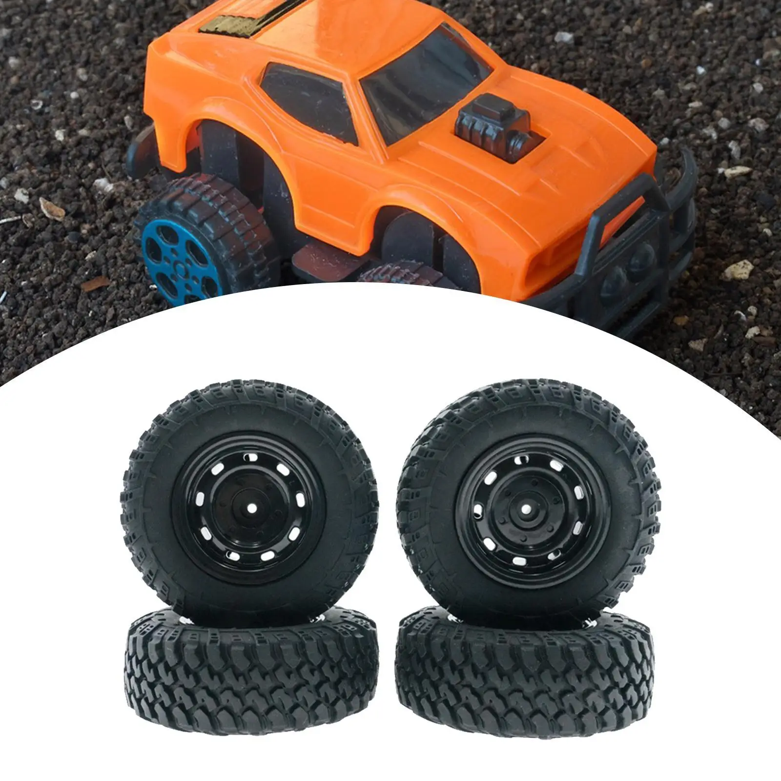 4Pcs RC Car Tires Rubber Tires Spare Part Accessories Sturdy Replacement Upgrade for MN90 MN91 MN98 MN99S 1/12 Scale RC Car