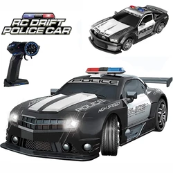 Coche de policía control remoto rápido con luces para niños – Deriva