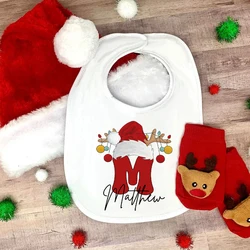 Babero personalizado con nombre para bebé en algodón suave