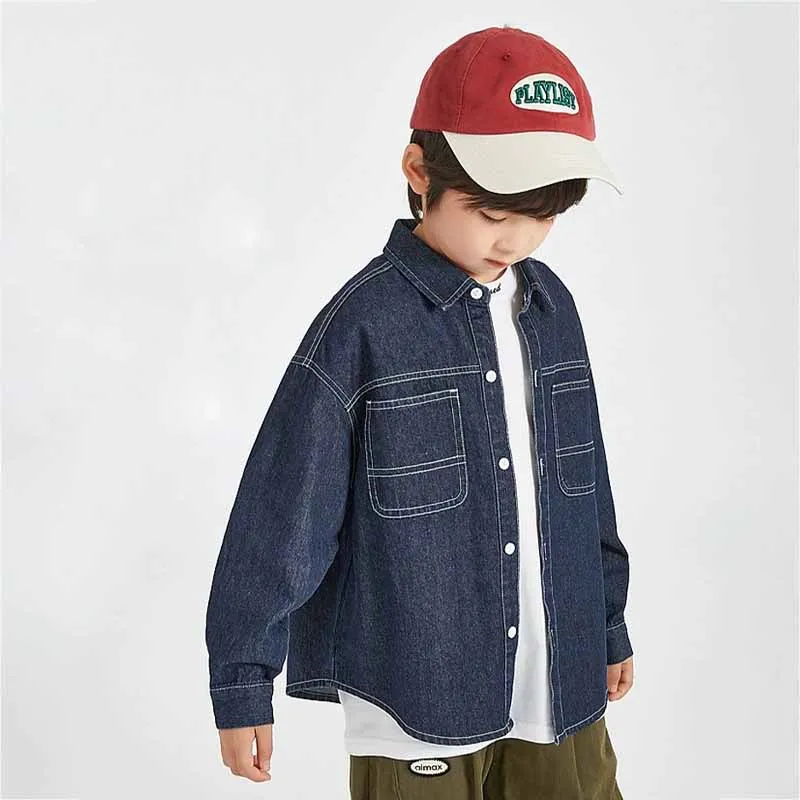 Chaqueta vaquera infantil de mezclilla para primavera - imagen 3
