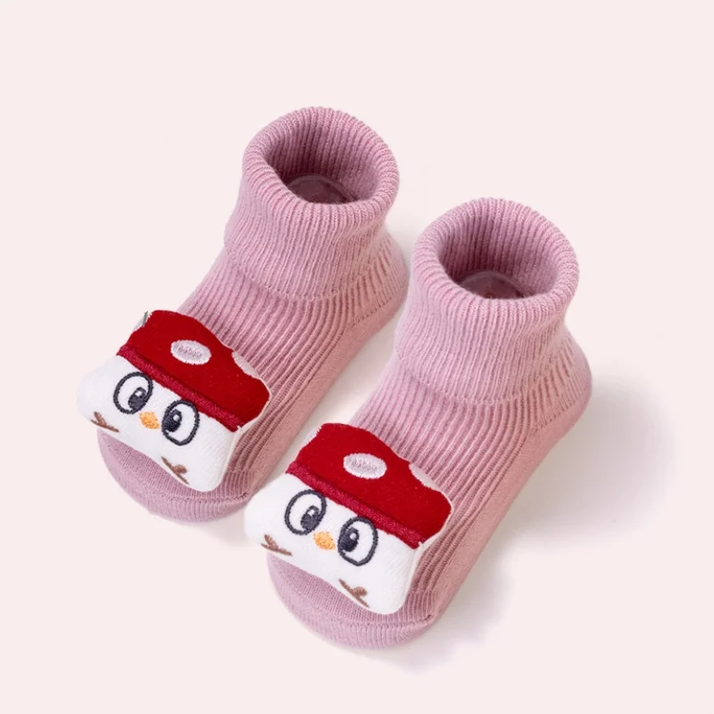 Calcetines antideslizantes para bebés y niños, muñecos de dibujos animados para las cuatro estaciones, calcetines de algodón peinado para recién nacidos, calcetines de suelo para interiores y hogares - imagen 2