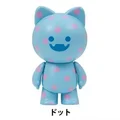 pink dot blue cat