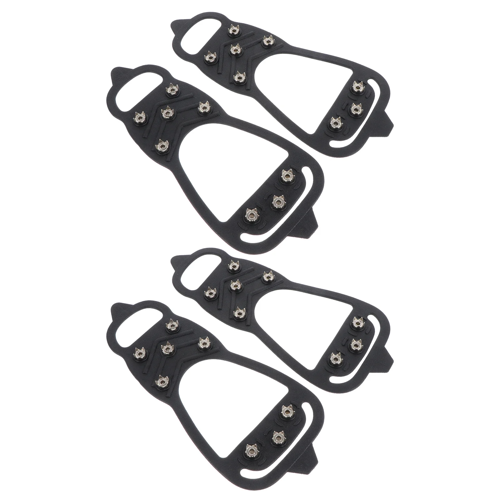 Tacos para nieve al aire libre, 2 pares de cadenas antideslizantes para zapatos para senderismo en hielo, escalada, cubiertas de crampones duraderas para invierno de 9 pulgadas - imagen 3