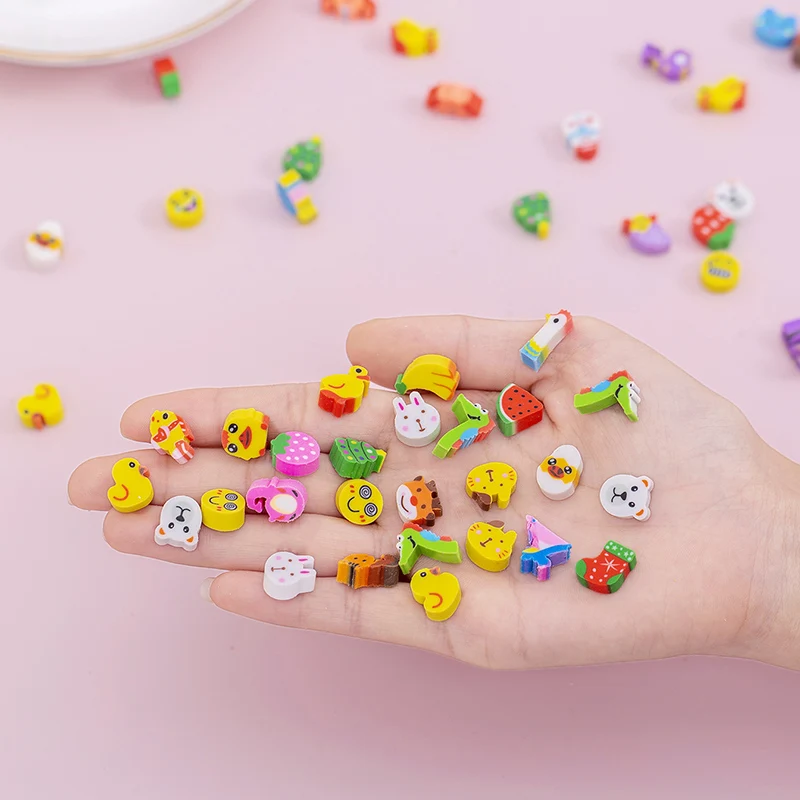 Mini gomas de borrar infantiles con diseños de frutas y animales - imagen 5