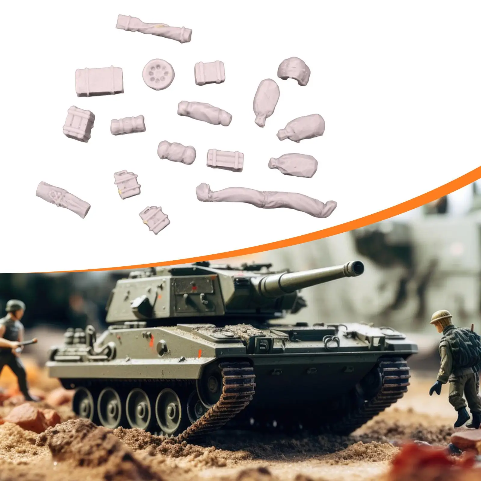 Terrain Scenery for Tabletop Paintable DIY Scene Collectibles Role Playing Game 1:72 Scale Replenishment Set Miniatures Model