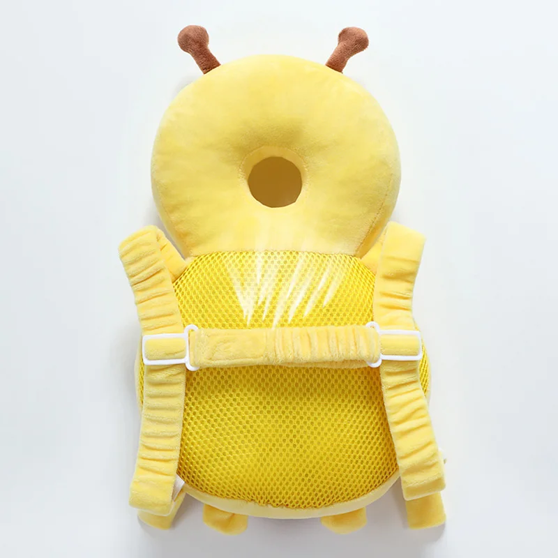 Protector de espalda para bebé, aprender a caminar, anticaída, bonito abeja de dibujos animados, almohada protectora para niños y niñas, cojín seguro para la parte trasera del recién nacido - imagen 3