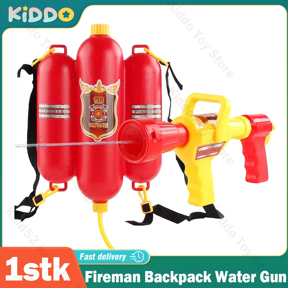 Mochila de bombero, pistola de agua, pistola de gran capacidad, pistolas de agua en aerosol, remojo de tiro, piscina, juegos de playa, juguete al aire libre, regalo para niños