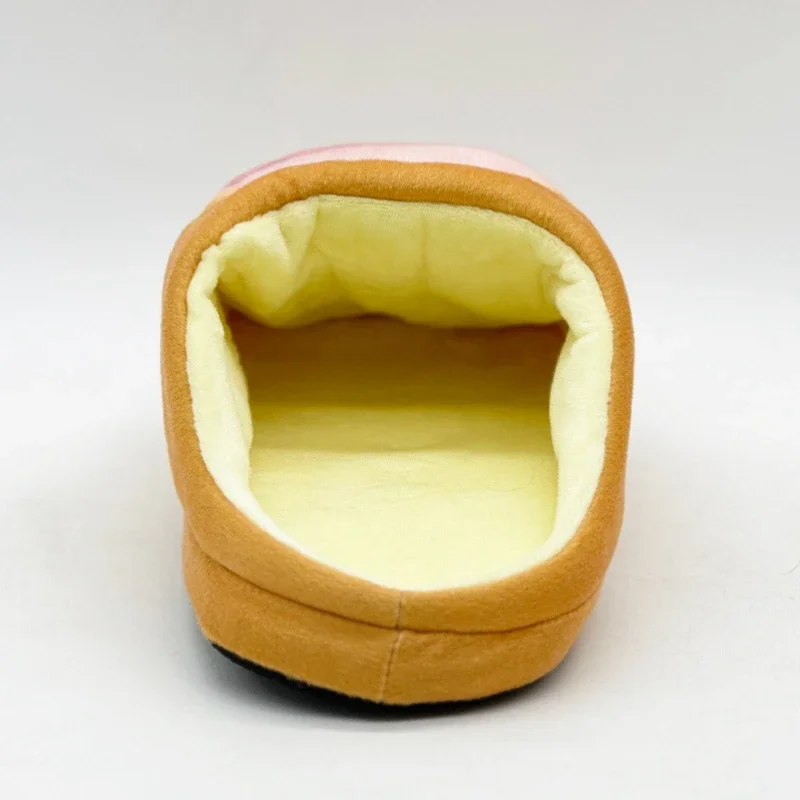 2025 nuevas zapatillas divertidas de felpa con punta para hombres y mujeres, zapatos para el suelo del hogar, suela suave, bonito estampado de uñas, toboganes de casa de interior de talla única para parejas - imagen 4