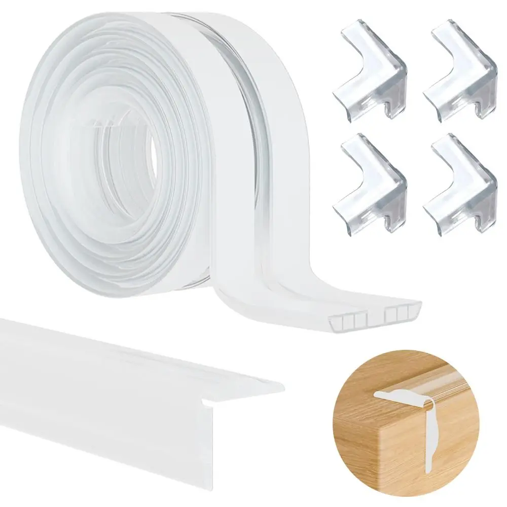 Bande de protection Invisible Anti-Collision pour bord de Table, protection d'angle de meubles en PVC Transparent, pare-chocs d'airbag d'armoire souple