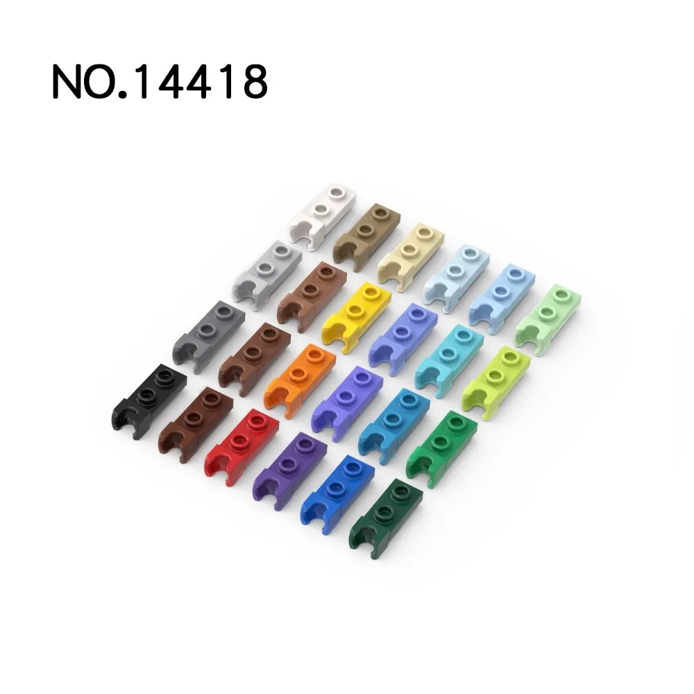 20 piezas MOC Compatible ensambla partículas 14418 placa modificada 1x2 con casquillo de bola de remolque pequeño en el extremo piezas de bloques de construcción DIY