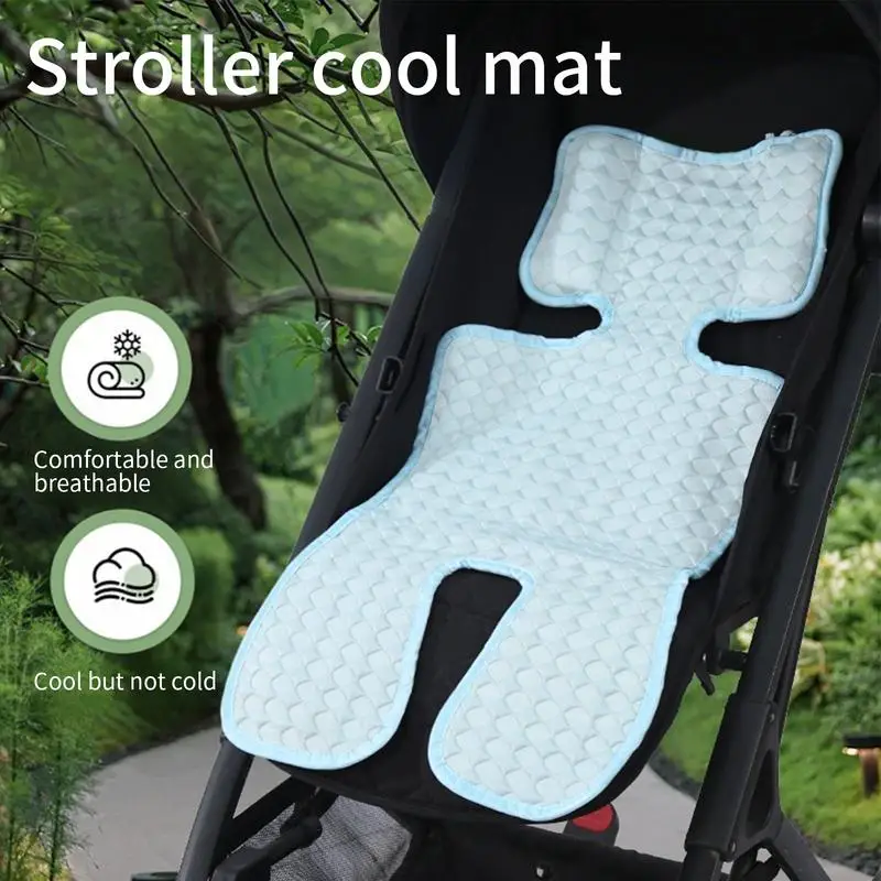 Almohadilla de enfriamiento para cochecito, asiento de coche, almohadilla enfriadora para bebés, alfombrilla enfriadora transpirable para cochecito, asiento de seguridad para niños, silla alta para niños pequeños - imagen 2