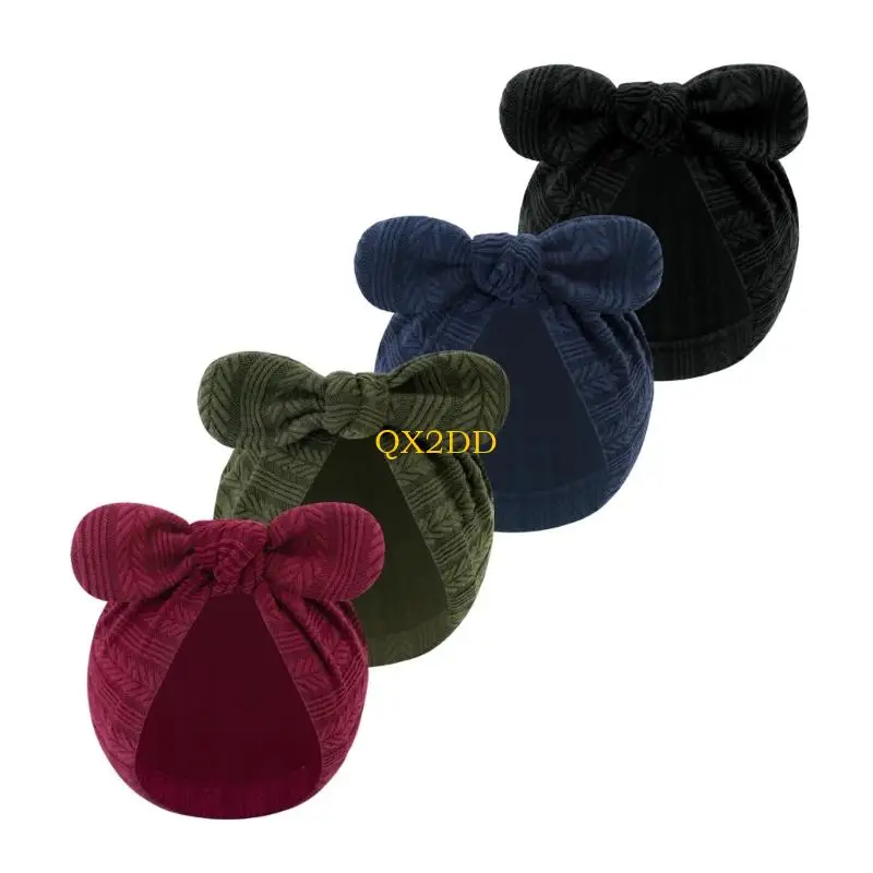 Gorro de algodón con lazo suave para bebé recién nacido - imagen 2