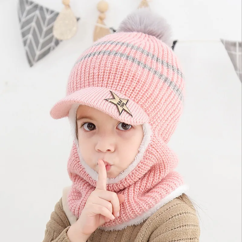Gorro de punto de invierno para niños con forro, gorro grueso y cálido para niños y niñas de 2 a 6 años, gorro ajustado para uso al aire libre, gorro con forro polar - imagen 4