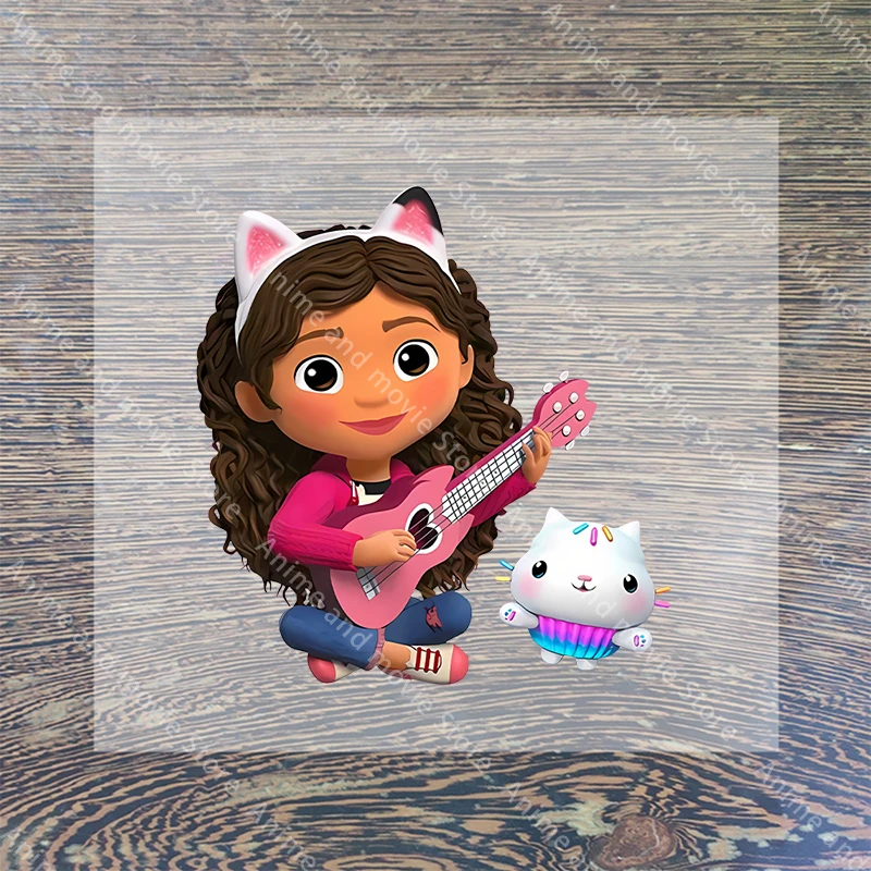 Parche adhesivo para planchar para niñas Gabby Dollhouses, parche para ropa de transferencia en caliente, parche para planchar, pegatina para camiseta con estampado de leopardo, regalos bonitos - imagen 5