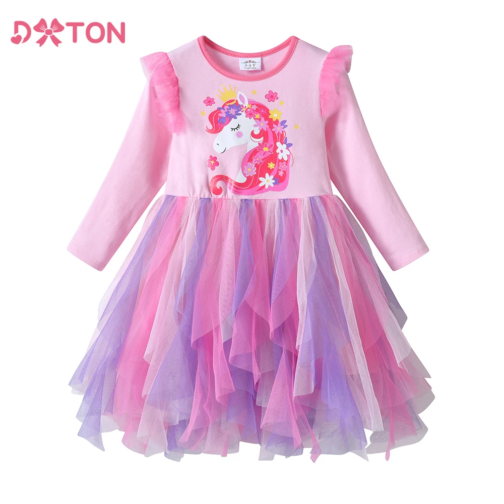 Vestido unicornio floral DXTON para niña princesa - imagen 4