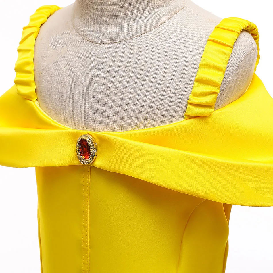 Disfraz princesa dorada para niña – Vestido carnaval con falda amplia - imagen 4
