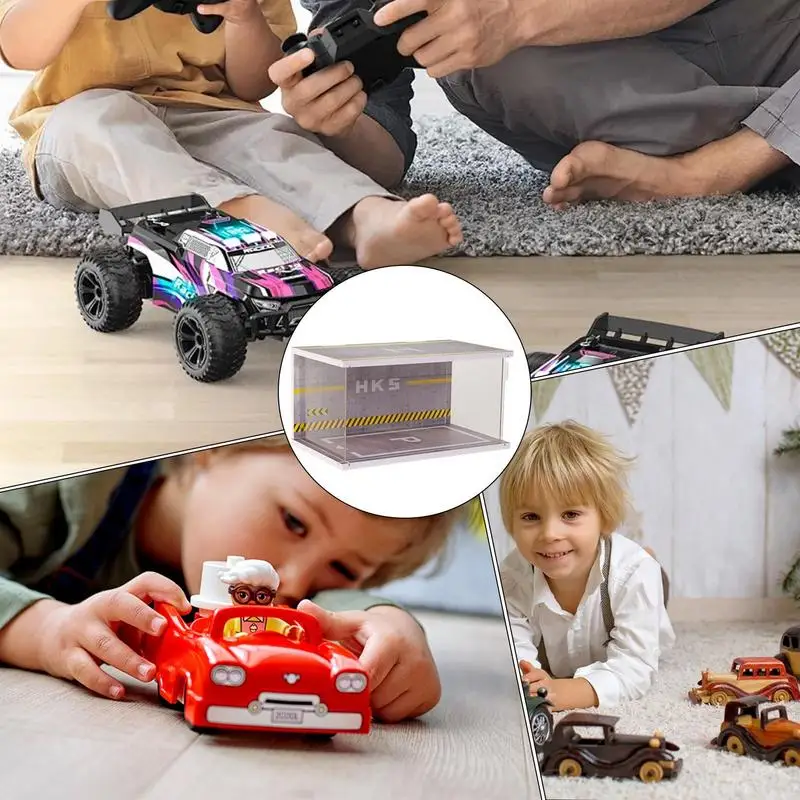 Modelo de garaje de juguete, escena de estacionamiento, modelo 1:32, modelo de escena de estacionamiento con luz LED, modelo de garaje de estacionamiento, juguete para niños de escritorio - imagen 5