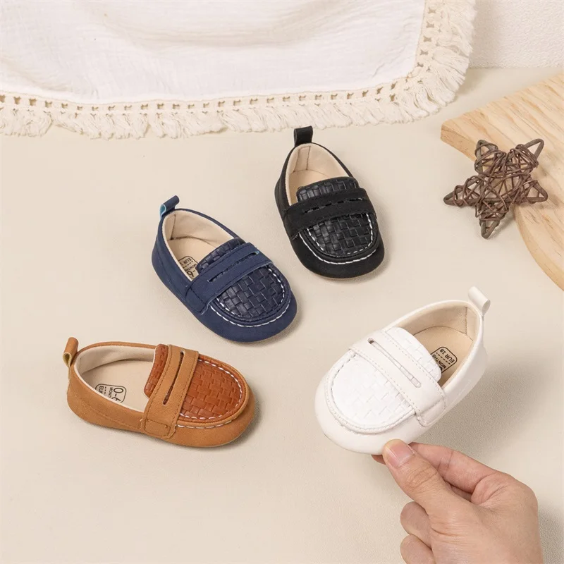 Suefunskry, zapatos mocasines a la moda para bebé, niño y niña, zapatos antideslizantes de suela suave para caminar, zapatos informales sin cordones para primavera y otoño