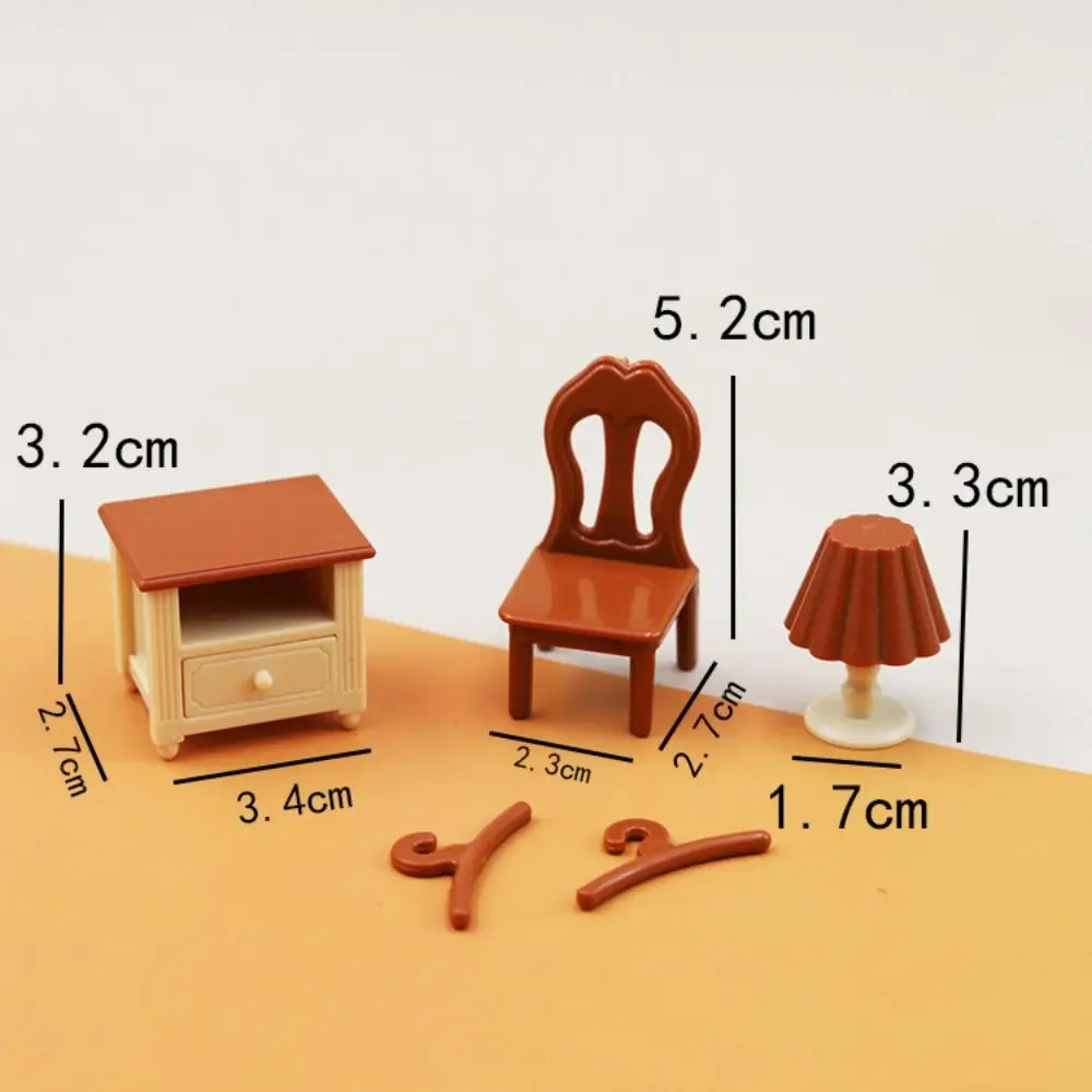 Mini muebles para casa de muñecas de alta calidad, mesa de comedor en miniatura de varios estilos de plástico, juego de cocina para dormitorio - imagen 5
