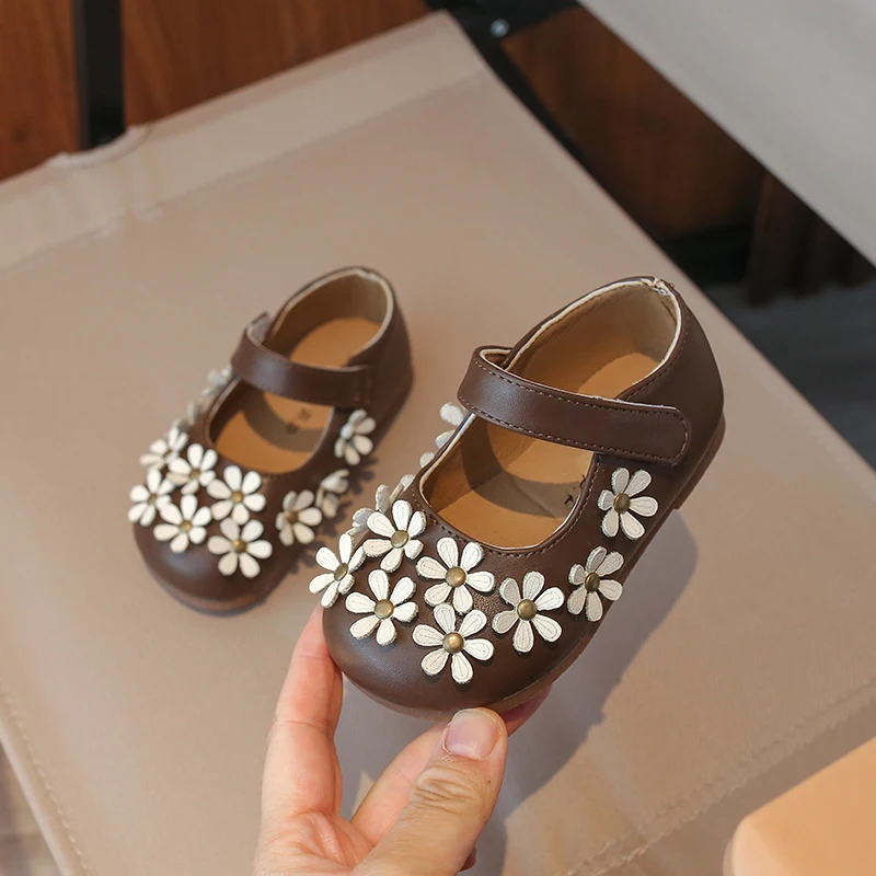 Zapatos de cuero para niña princesas – Suela flexible antideslizante - imagen 2