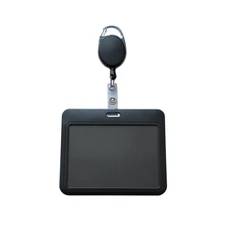 Credencial negra para enfermera – Sistema retráctil con extractor