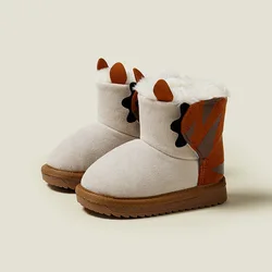 Botas de nieve de gamuza para niños - Antideslizantes y cálidas