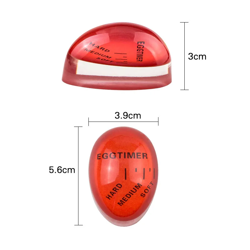 Temporizador de huevos electrónico rojo para cocinar a la perfección - imagen 3