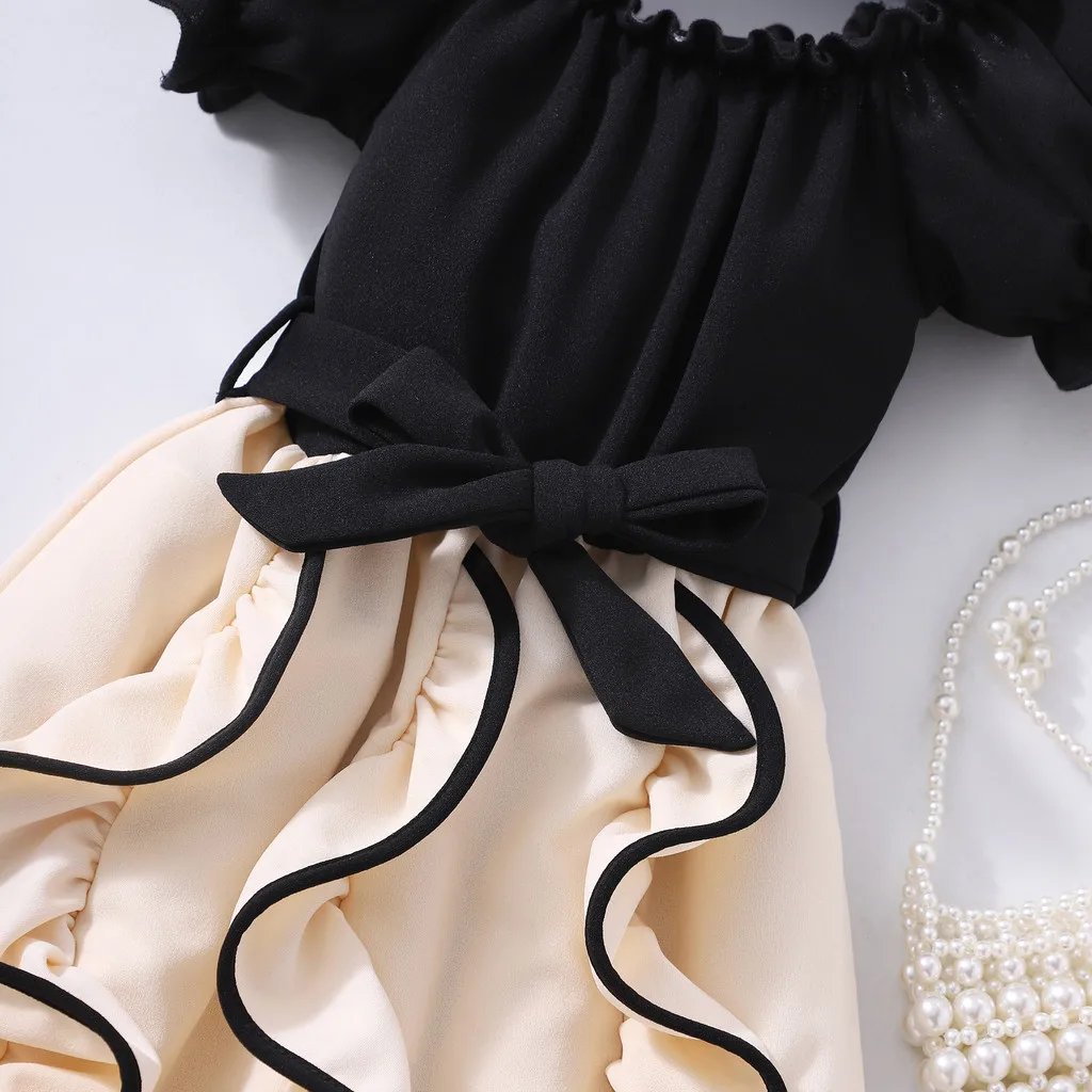 Vestido niña albaricoque de manga corta – Elegante verano - imagen 5