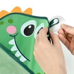 Organizador colgante de malla dinosaurio para juguetes baño bebé