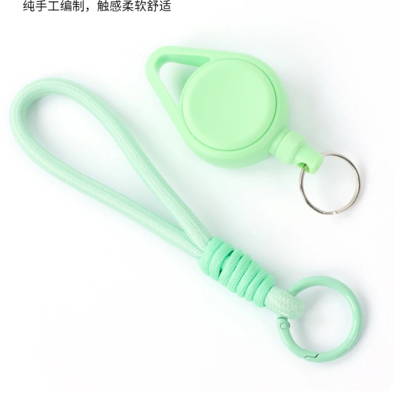 Soporte de Cable antipérdida multifuncional con cuerda para muñeca, llavero retráctil, cerradura de puerta, soporte de tarjeta de identificación con hebilla retráctil - imagen 3