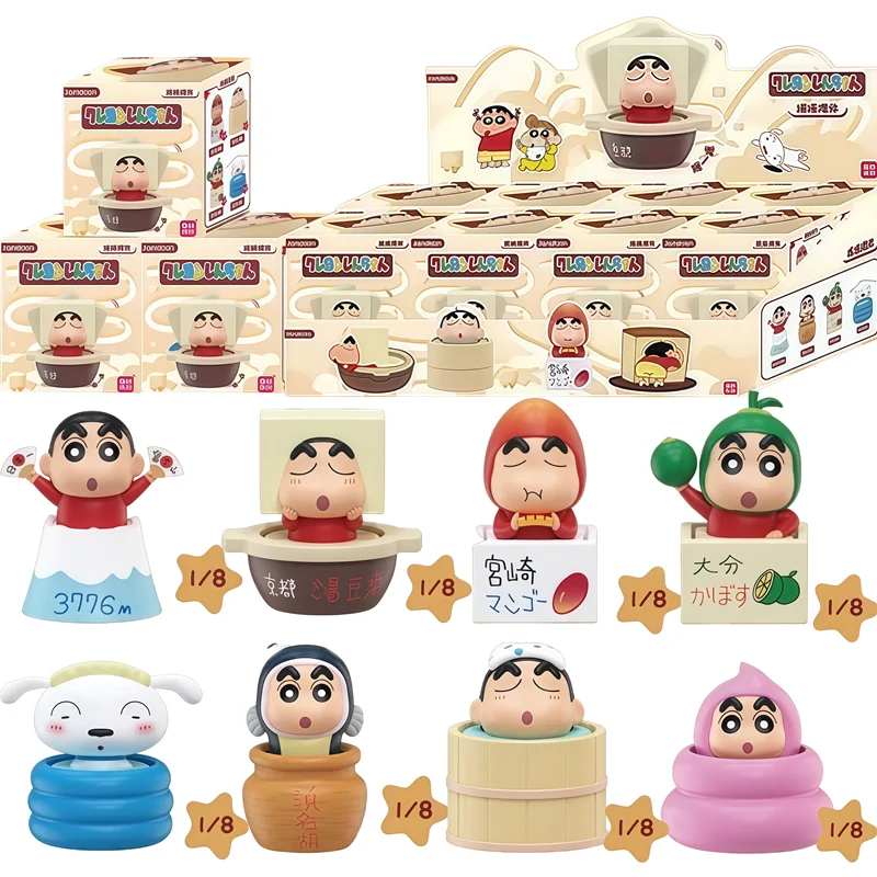 JANDOON Crayon Shin Chan Nohara Shiro figura de Anime modelo Wobble diversión caja ciega juguetes coche ornamento decoración de escritorio regalo de cumpleaños