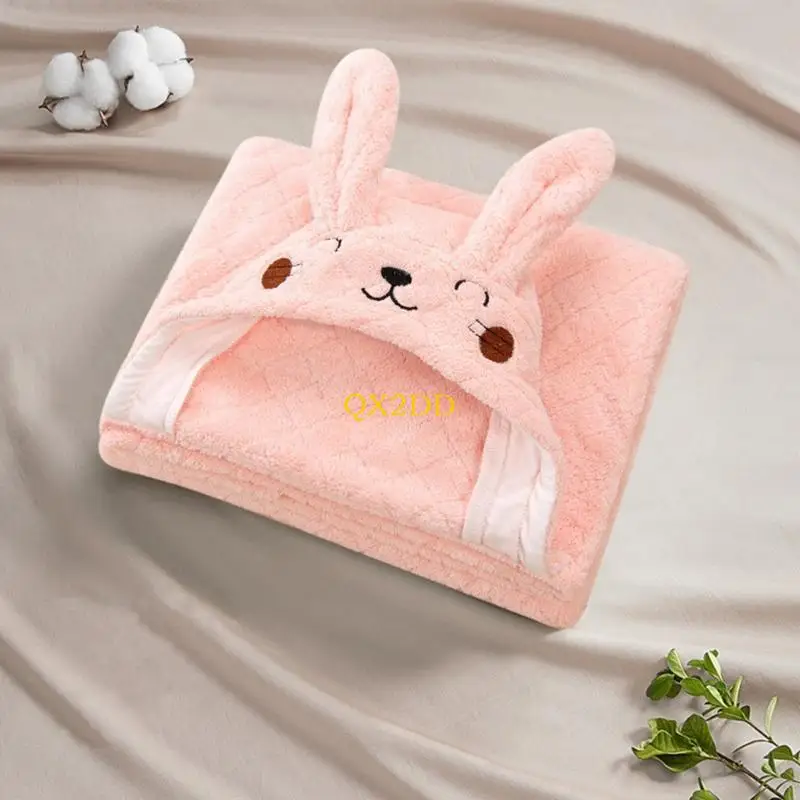 Poncho de toalla infantil con capucha suave y dibujos animados - imagen 3