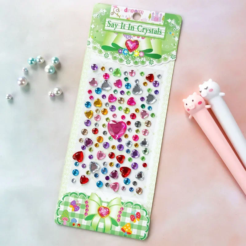 Pegatinas acrílicas con efecto cristal para niños – Piedras diamante - imagen 2