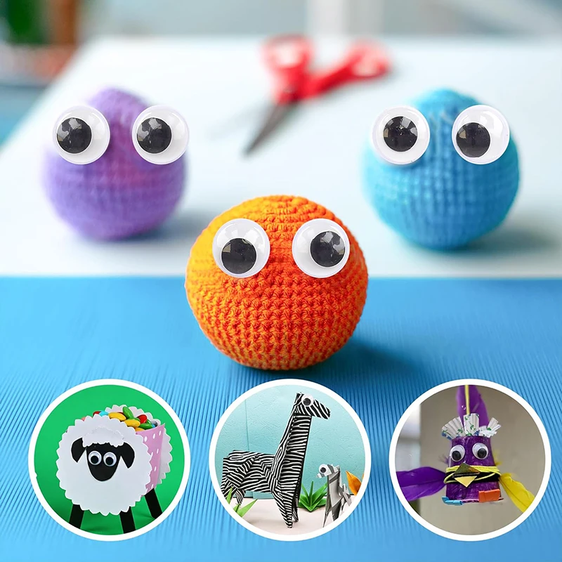 1/2 paquete de ojo de muñeca Wiggly, materiales artesanales autoadhesivos DIY, Color móvil, suministros para manualidades del hogar, accesorios hechos a mano TMZ - imagen 4