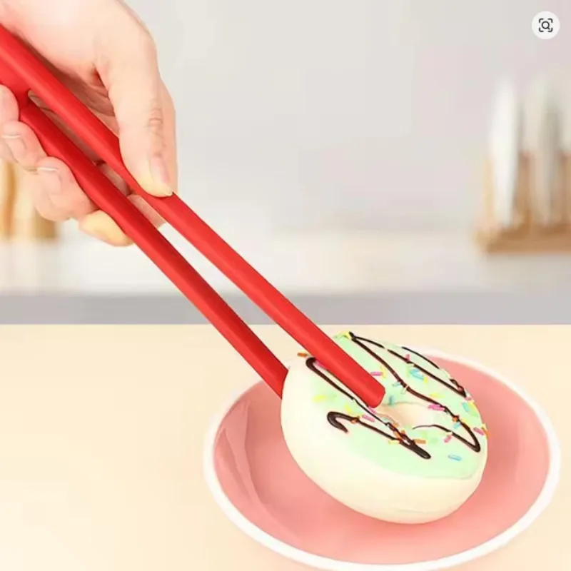 Pinzas de cocina de silicona, utensilios antideslizantes para ensalada, barbacoa, Chef Bar, 1 ud. - imagen 4