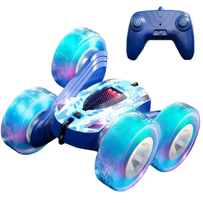 Coche acrobático Rc para niños, doble cara, con tapa, 2,4G, Control remoto, rotación de 360 grados, todoterreno, coche Rc, regalos para niños, adultos y niños - imagen 3