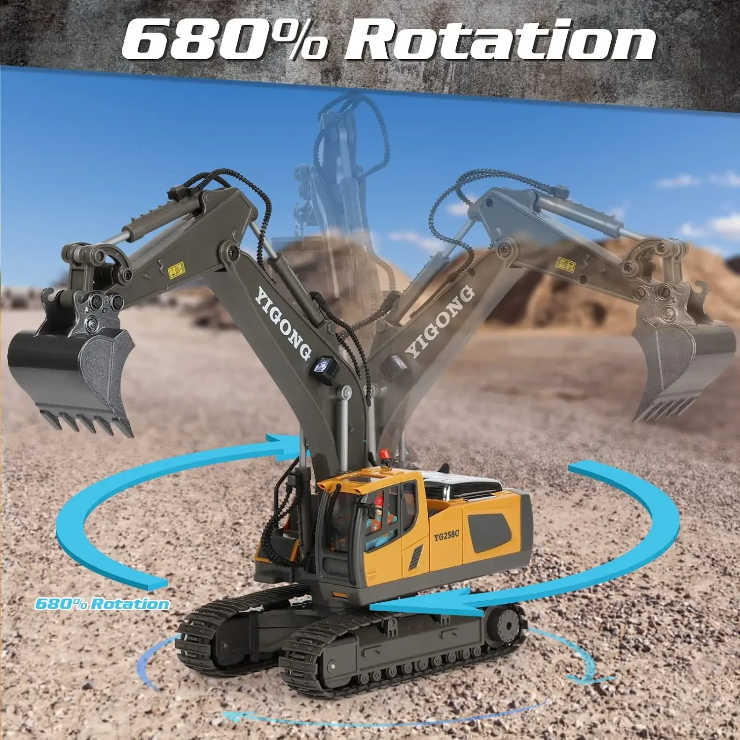 Excavadora RC 1:20 control remoto 2,4G - Regalo Día del Niño - imagen 5