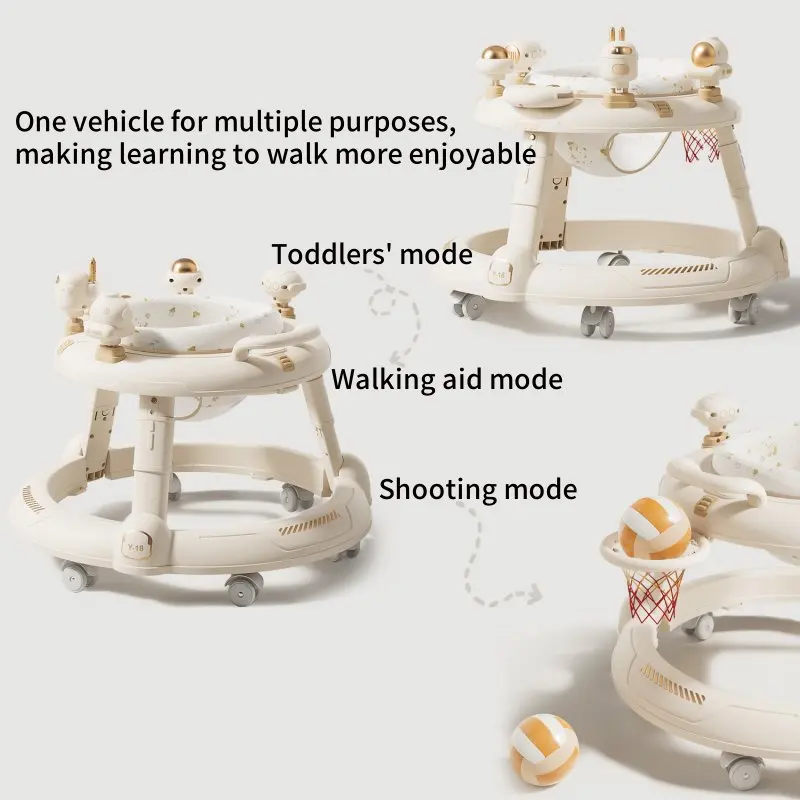 Carro para caminar para bebés de 6 a 36 meses: evita las piernas en forma de O, plegable, evita vuelcos laterales, carrito para caminar asistido con empuje manual - imagen 4