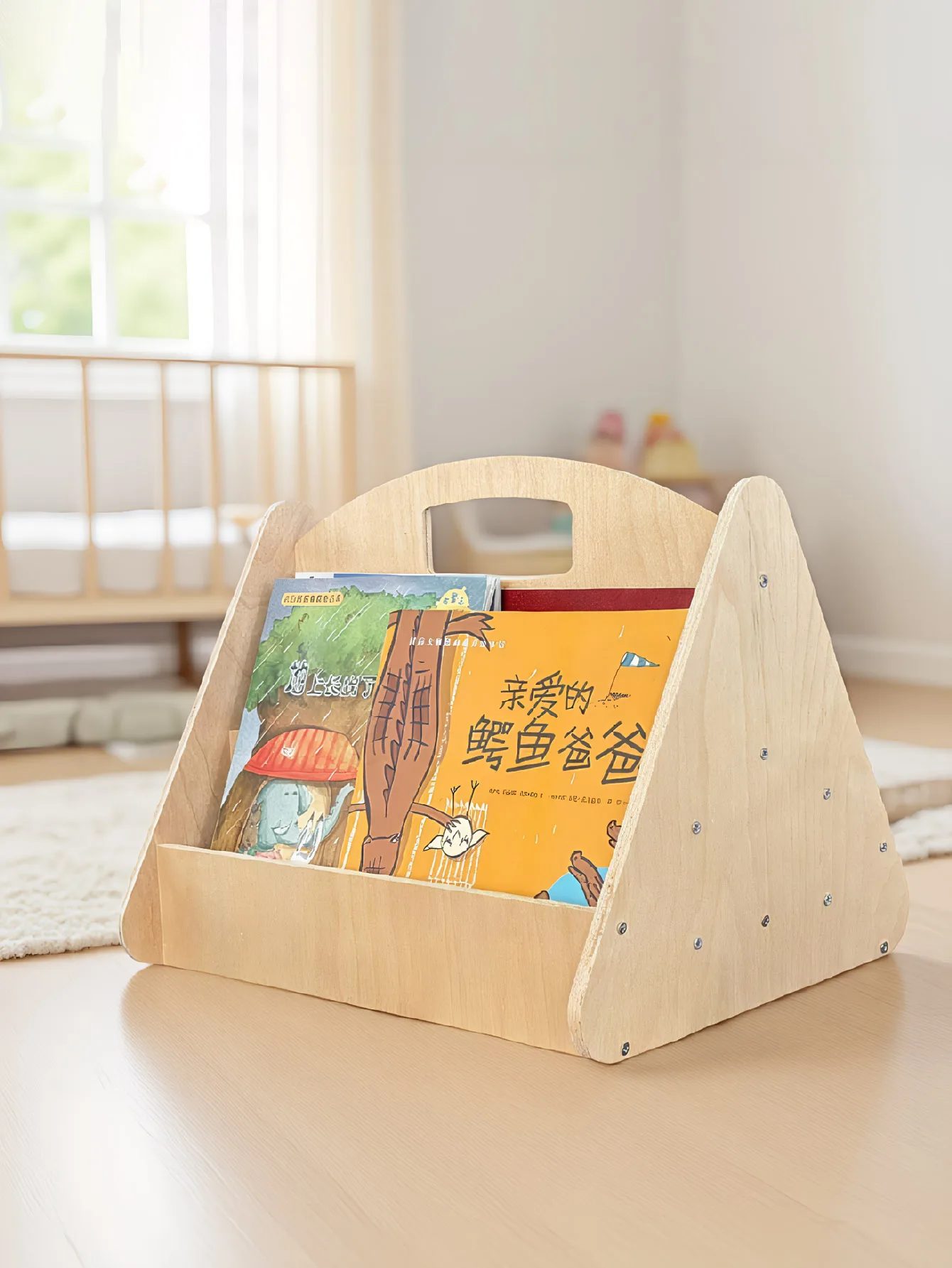 Estantería infantil Montessori de madera de doble cara - imagen 2
